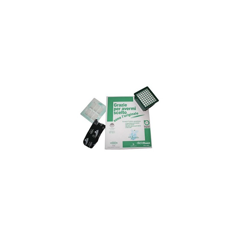 Confezione 6 sacchetti + 6 profumini + microfiltro igienico + 2 filtri odore VK 130 -131
